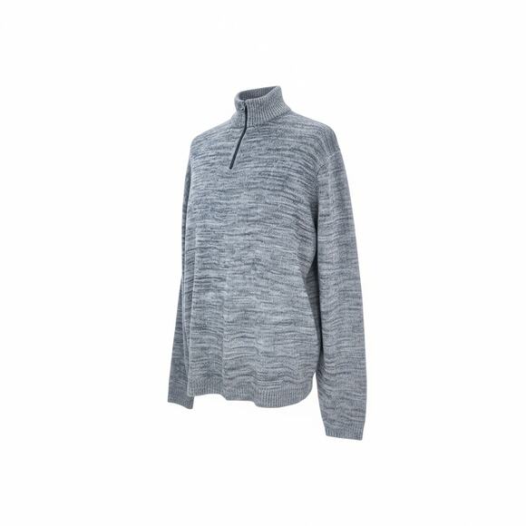 VIA Europa Heathered Grey Acrylic Sweater - XXL - Picture 2 of 5